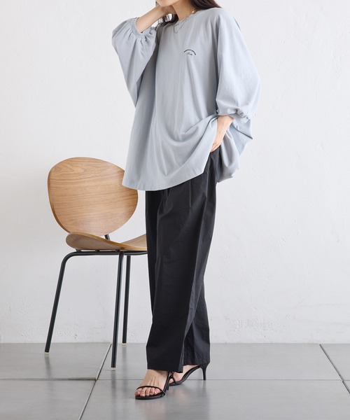 PUAL CE CIN(ピュアルセシン)の「汗に負けない!チュニックTシャツ(Tシャツ/カットソー・レディース・ベージュ/サックスブルー/イエロー/オフホワイト・FREE)」の8枚目の写真