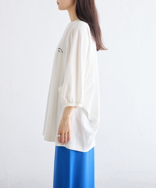 PUAL CE CIN(ピュアルセシン)の「汗に負けない!チュニックTシャツ(Tシャツ/カットソー・レディース・ベージュ/サックスブルー/イエロー/オフホワイト・FREE)」の12枚目の写真