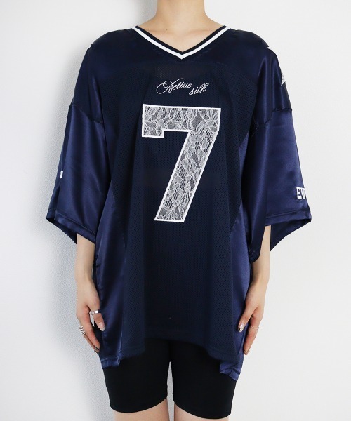 led.tokyo(レッドトウキョウ)の「【led.tokyo】2000archives × led tokyoフットボールTシャツ(Tシャツ/カットソー・レディース・ネイビー・FREE)」の20枚目の写真