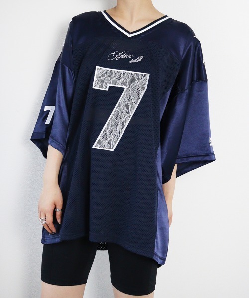 led.tokyo(レッドトウキョウ)の「【led.tokyo】2000archives × led tokyoフットボールTシャツ(Tシャツ/カットソー・レディース・ネイビー・FREE)」の19枚目の写真