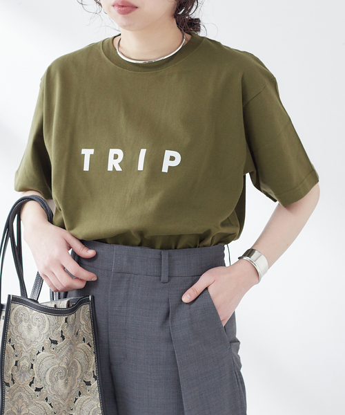 journal standard L'essage（ジャーナルスタンダードレサージュ）の「《追加》POET MEETS DUBWISE  TRIP Tシャツ（Tシャツ/カットソー・レディース・ホワイト/モスグリーン/ブラック・FREE）」の3枚目の写真