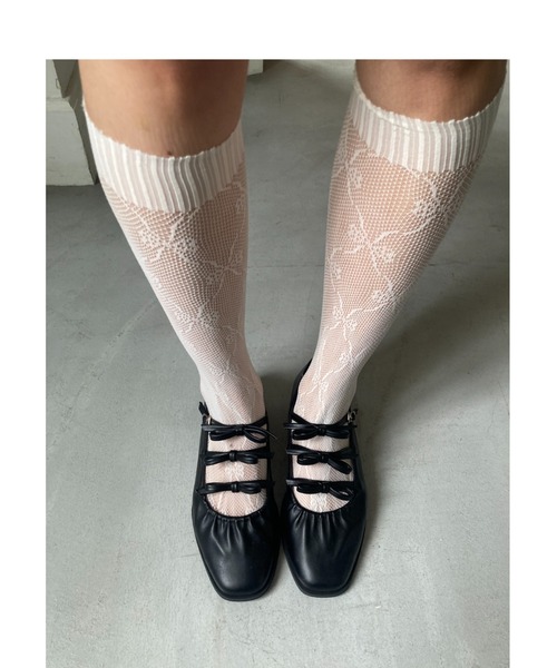 Casselini（キャセリーニ）の「CASSELINI/キャセリーニ/ギャザーリボンパンプス（パンプス・レディース・アイボリー/ブラック・23.5/24/24.5/24.0）」の13枚目の写真