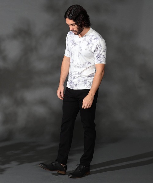 HIDEAWAYS NICOLE（ハイダウェイニコル）の「アニマル柄プリント半袖Ｔシャツ（Tシャツ/カットソー・メンズ・ブラック系その他2/ホワイト系その他2/ブラック系その他/ホワイト系その他・MEDIUM/LARGE/X-LARGE）」の5枚目の写真