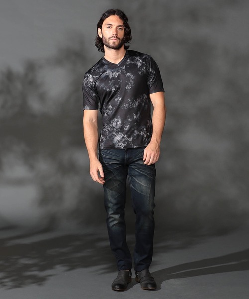 HIDEAWAYS NICOLE（ハイダウェイニコル）の「アニマル柄プリント半袖Ｔシャツ（Tシャツ/カットソー・メンズ・ブラック系その他2/ホワイト系その他2/ブラック系その他/ホワイト系その他・MEDIUM/LARGE/X-LARGE）」の6枚目の写真