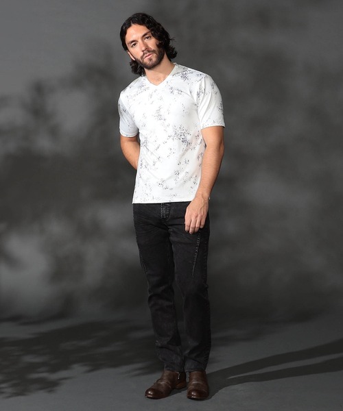 HIDEAWAYS NICOLE（ハイダウェイニコル）の「アニマル柄プリント半袖Ｔシャツ（Tシャツ/カットソー・メンズ・ブラック系その他2/ホワイト系その他2/ブラック系その他/ホワイト系その他・MEDIUM/LARGE/X-LARGE）」の7枚目の写真