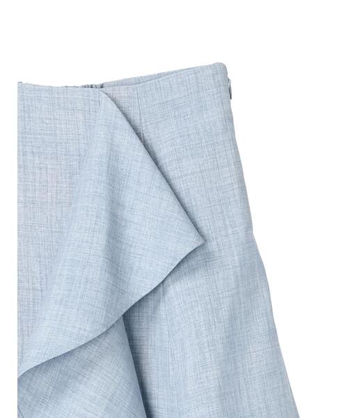 earth music&ecology（アースミュージックアンドエコロジー）の「アシメペプラムフレアバックレースミディ丈スカート（スカート・レディース・ブルー/ブラック/ホワイト・S/M）」の11枚目の写真