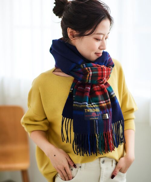 le.coeur blanc(ルクールブラン)の「TWEEDMILLストール(ストール/ショール・レディース・ブルー系その他4/ベージュ系その他2/グレー系その他・FREE)」の3枚目の写真