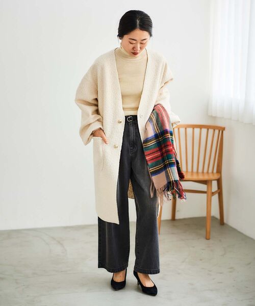 le.coeur blanc(ルクールブラン)の「TWEEDMILLストール(ストール/ショール・レディース・ブルー系その他4/ベージュ系その他2/グレー系その他・FREE)」の16枚目の写真