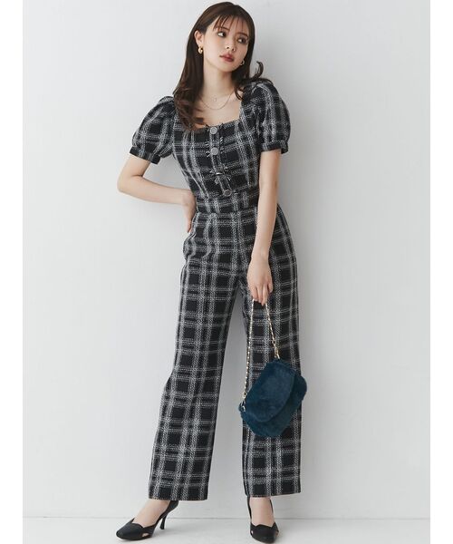 RESEXXY（リゼクシー）の「ツイードコンパクトブラウス【セットアップ着用可能】（シャツ/ブラウス・レディース・ブルー/ブラック/パープル・FREE）」の8枚目の写真