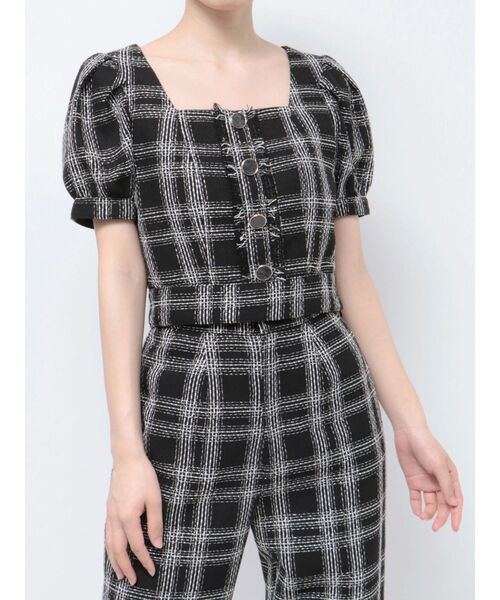 RESEXXY（リゼクシー）の「ツイードコンパクトブラウス【セットアップ着用可能】（シャツ/ブラウス・レディース・ブルー/ブラック/パープル・FREE）」の20枚目の写真