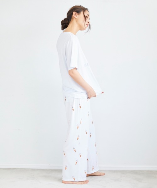 ジェラピケ　アイスクリームワンポイントTシャツ +アイスクリーム柄ロングパンツ ジェラートピケ gelato pique 【ラッピング済み】アイスクリーム