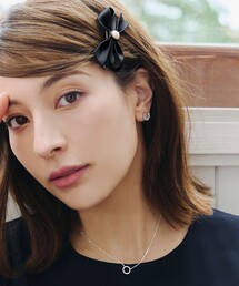 Tiaclasse（ティアクラッセ）の「【2TYPE/ゴム＆クリップ】レザーリボンヘアアクセサリー（バレッタ/ヘアクリップ）」