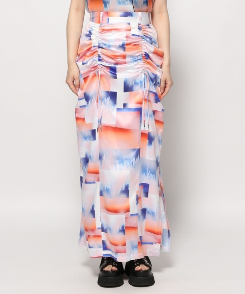 HARE（ハレ）の「【Fashionart Mag LADIES】ギャザーナロースカート（スカート・レディース・オフホワイト/ブラック・FREE）」の21枚目の写真