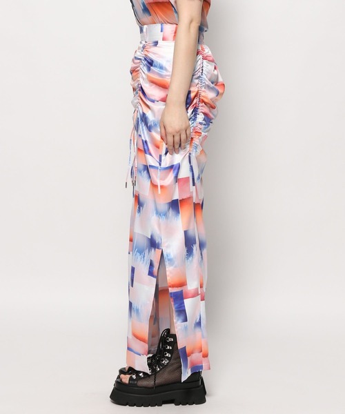 HARE（ハレ）の「【Fashionart Mag LADIES】ギャザーナロースカート（スカート・レディース・オフホワイト/ブラック・FREE）」の20枚目の写真