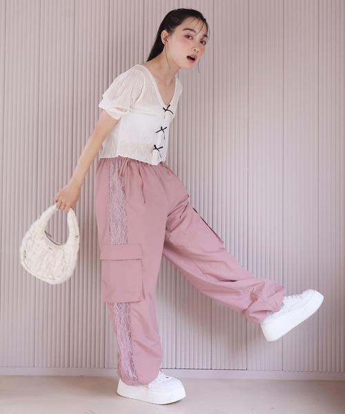 セール】サイドレースカーゴパンツ（カーゴパンツ）｜one after