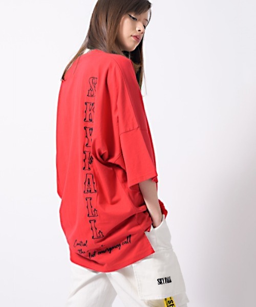 RE730（アールイーセブンサーティー）の「RE730 サークルロゴビッグドルマンスリーブTシャツ（Tシャツ/カットソー・メンズ・オフホワイト/ブラック/レッド・MEDIUM/X-LARGE/LARGE）」の3枚目の写真