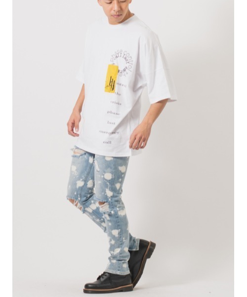 RE730（アールイーセブンサーティー）の「RE730 サークルロゴビッグドルマンスリーブTシャツ（Tシャツ/カットソー・メンズ・オフホワイト/ブラック/レッド・MEDIUM/X-LARGE/LARGE）」の13枚目の写真