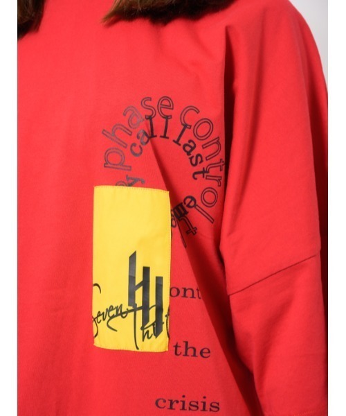 RE730（アールイーセブンサーティー）の「RE730 サークルロゴビッグドルマンスリーブTシャツ（Tシャツ/カットソー・メンズ・オフホワイト/ブラック/レッド・MEDIUM/X-LARGE/LARGE）」の22枚目の写真