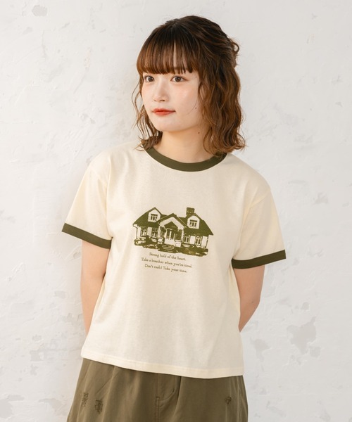 eLur（エラー）の「リンガープリントTシャツ（Tシャツ/カットソー・レディース・カーキ/イエロー・MEDIUM/LARGE）」の16枚目の写真