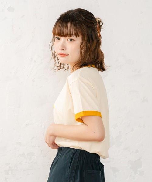 eLur（エラー）の「リンガープリントTシャツ（Tシャツ/カットソー・レディース・カーキ/イエロー・MEDIUM/LARGE）」の10枚目の写真