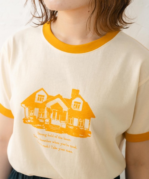 eLur（エラー）の「リンガープリントTシャツ（Tシャツ/カットソー・レディース・カーキ/イエロー・MEDIUM/LARGE）」の13枚目の写真