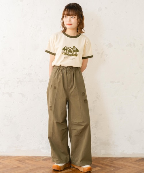 eLur（エラー）の「リンガープリントTシャツ（Tシャツ/カットソー・レディース・カーキ/イエロー・MEDIUM/LARGE）」の5枚目の写真