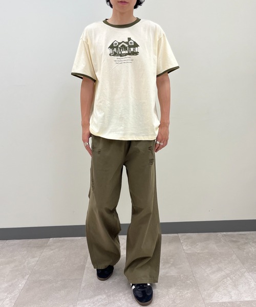 eLur（エラー）の「リンガープリントTシャツ（Tシャツ/カットソー・レディース・カーキ/イエロー・MEDIUM/LARGE）」の20枚目の写真