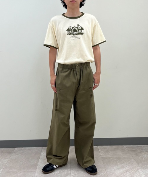 eLur（エラー）の「リンガープリントTシャツ（Tシャツ/カットソー・レディース・カーキ/イエロー・MEDIUM/LARGE）」の21枚目の写真