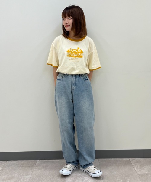 eLur（エラー）の「リンガープリントTシャツ（Tシャツ/カットソー・レディース・カーキ/イエロー・MEDIUM/LARGE）」の19枚目の写真