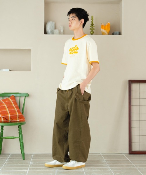 eLur（エラー）の「リンガープリントTシャツ（Tシャツ/カットソー・レディース・カーキ/イエロー・MEDIUM/LARGE）」の22枚目の写真