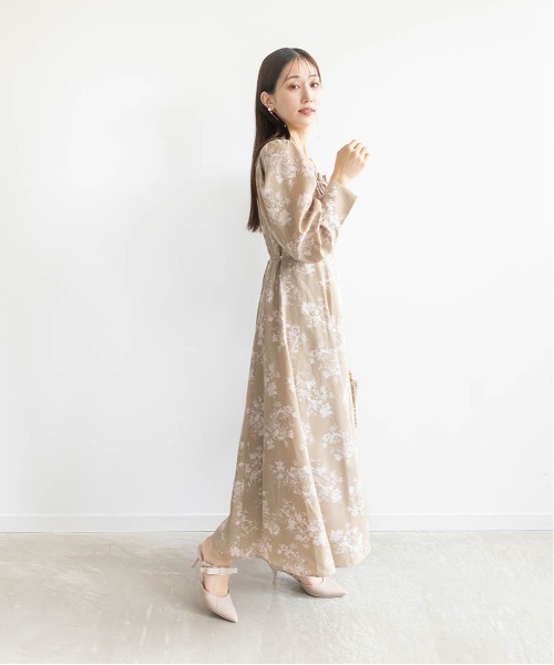 RANDA(ランダ)の「フラワーフリルワンピース(ワンピース・レディース・ベージュ/ブラック/ホワイト・1/0)」の10枚目の写真