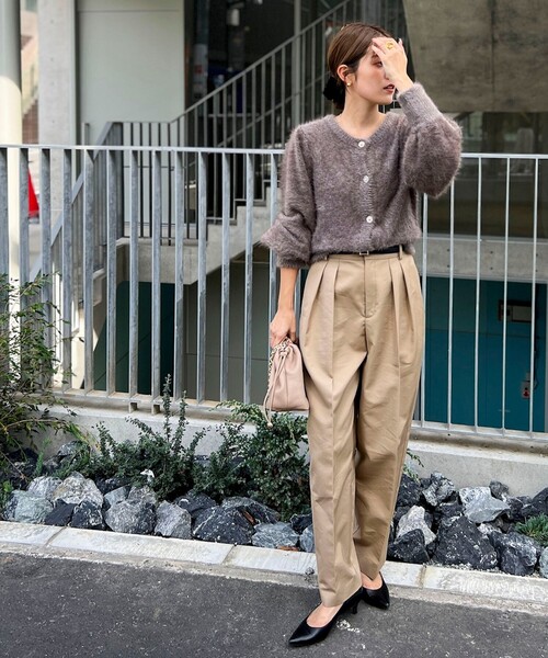 NOLLEY’S(ノーリーズ)の「《手洗い可能》ナイロンフェザーカーディガン(カーディガン/ボレロ・レディース・ネイビー/ブラウン・38)」の10枚目の写真