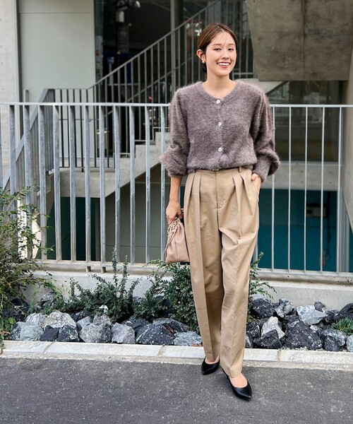 NOLLEY’S(ノーリーズ)の「《手洗い可能》ナイロンフェザーカーディガン(カーディガン/ボレロ・レディース・ネイビー/ブラウン・38)」の11枚目の写真