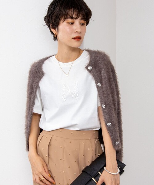 NOLLEY’S(ノーリーズ)の「《手洗い可能》ナイロンフェザーカーディガン(カーディガン/ボレロ・レディース・ネイビー/ブラウン・38)」の16枚目の写真