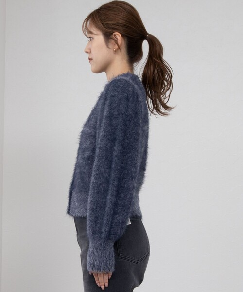 NOLLEY’S(ノーリーズ)の「《手洗い可能》ナイロンフェザーカーディガン(カーディガン/ボレロ・レディース・ネイビー/ブラウン・38)」の22枚目の写真