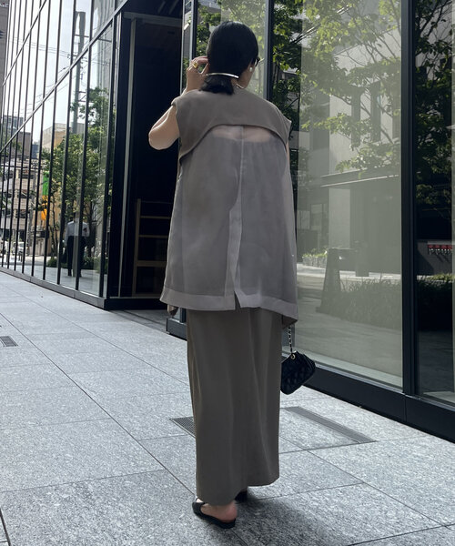 DouDou(ドゥドゥ)の「【オケージョン対応】【WEB限定】バックシアージレセットアップドレス(ワンピース・レディース・ブルー/ベージュ/カーキ/ブラック・MEDIUM)」の22枚目の写真