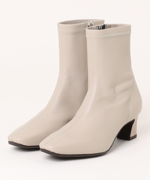 HIMIKO（ヒミコ）の「【Made in Japan】【撥水】5cmヒールシープレザーストレッチブーツ（ブーツ・レディース・ダークブラウン/ブラック/アイボリー/ブラウン・22.5cm/23.0cm/24.0cm/25.0cm/23.5cm/24.5cm/22.0cm/25.5cm/26.0cm/21.5cm/26.5cm）」の19枚目の写真