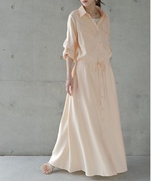 HUG.U（ハグユー）の「着痩せワンピ（シャツワンピース）」