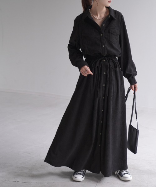 着痩せワンピ（シャツワンピース）｜HUG.U（ハグユー）のファッション