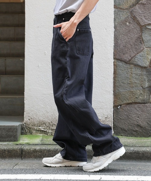 【セール】3.3 Field Trip／カーブワイドデニムパンツ（デニムパンツ）｜3.3 Field Trip （3.3フィールドトリップ）
