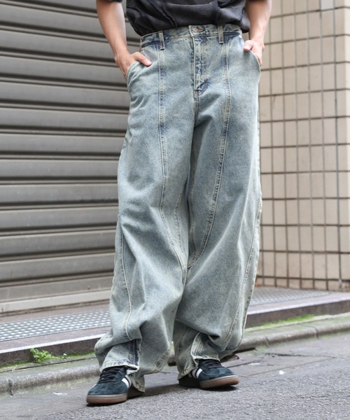 【セール】3.3 Field Trip／カーブワイドデニムパンツ（デニムパンツ）｜3.3 Field Trip （3.3フィールドトリップ）