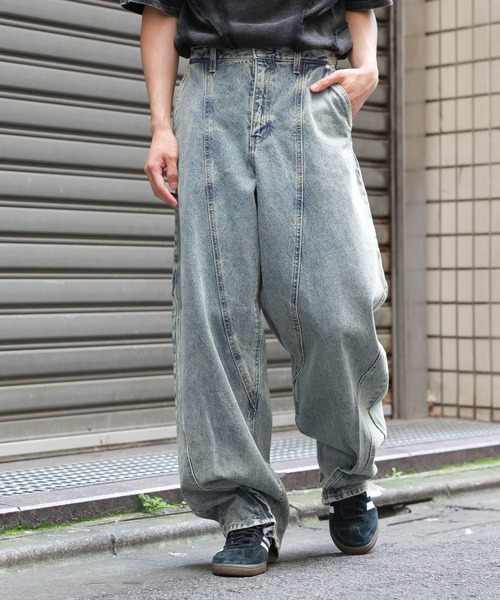 【セール】3.3 Field Trip／カーブワイドデニムパンツ（デニムパンツ）｜3.3 Field Trip （3.3フィールドトリップ）