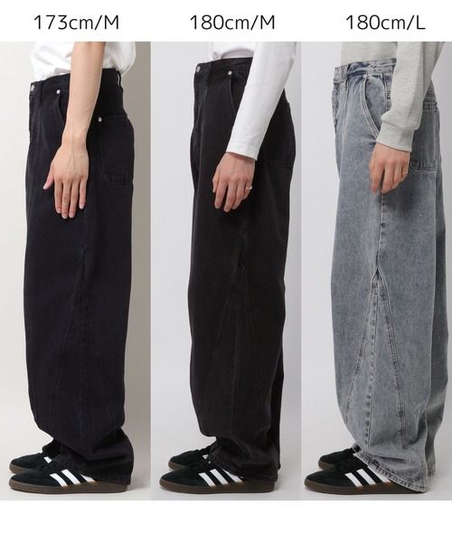 【セール】3.3 Field Trip／カーブワイドデニムパンツ（デニムパンツ）｜3.3 Field Trip （3.3フィールドトリップ）