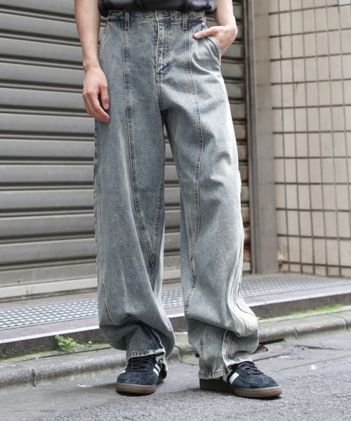 【セール】3.3 Field Trip／カーブワイドデニムパンツ（デニムパンツ）｜3.3 Field Trip （3.3フィールドトリップ）