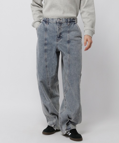 【セール】3.3 Field Trip／カーブワイドデニムパンツ（デニムパンツ）｜3.3 Field Trip （3.3フィールドトリップ）