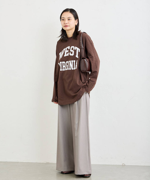 JOURNAL STANDARD（ジャーナルスタンダード）の「ラウンドヘムロンT（Tシャツ/カットソー・レディース・ホワイト/ブラウン/ブラック系その他・FREE）」の20枚目の写真