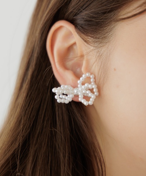 flower(フラワー)の「クラウディリボンピアス(ピアス(片耳用)・レディース・ホワイト・FREE)」の9枚目の写真