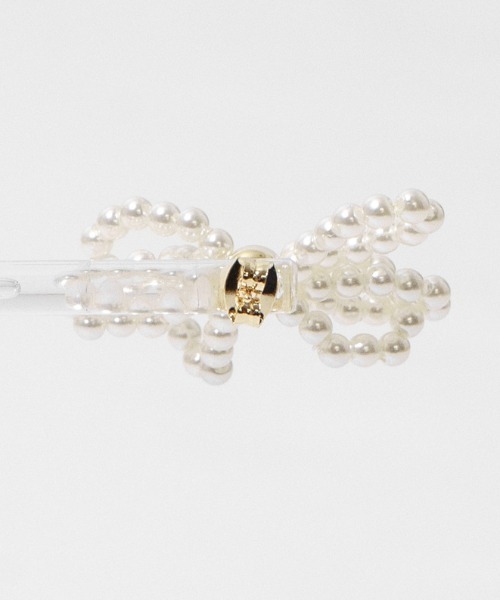 flower(フラワー)の「クラウディリボンピアス(ピアス(片耳用)・レディース・ホワイト・FREE)」の3枚目の写真