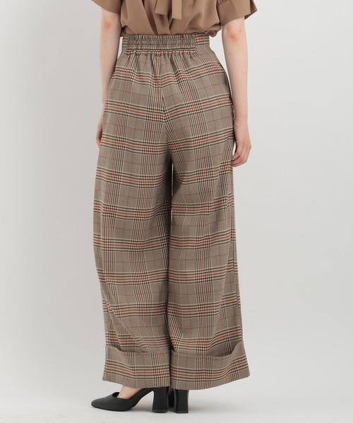 Andemiu（アンデミュウ）の「チェックオリカエシワイドパンツ141514（スラックス・レディース・ベージュ/グレー・SMALL/MEDIUM）」の9枚目の写真
