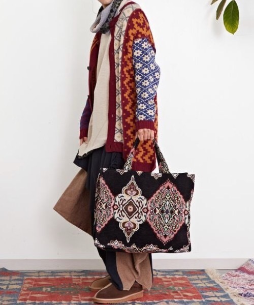 チャイハネ（チャイハネ）の「【チャイハネ】ギルダートートバッグ（トートバッグ・レディース・ブラック/ワイン・FREE）」の7枚目の写真